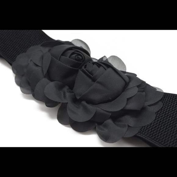 Meta-U Women Cute Bow/Flower Wide Elastic Waist Belt - Adorable Dress Accessory